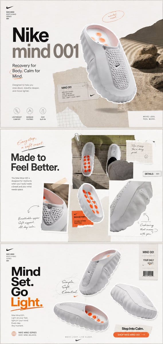 Nike风格品牌产品广告活动排版