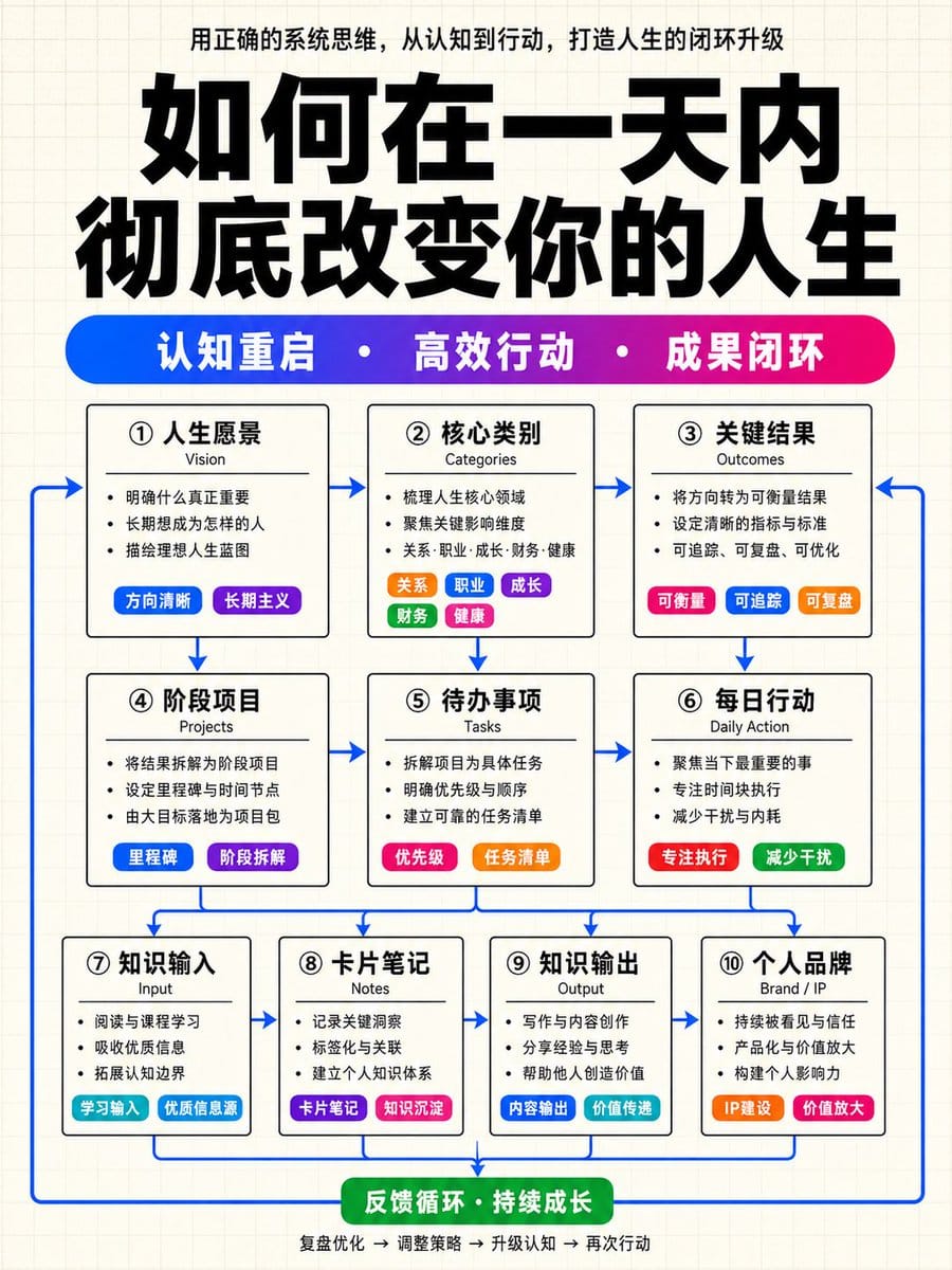 知识架构方法论信息图
