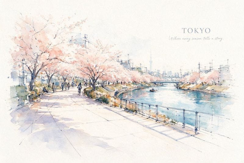 水彩钢笔城市写生旅行插画