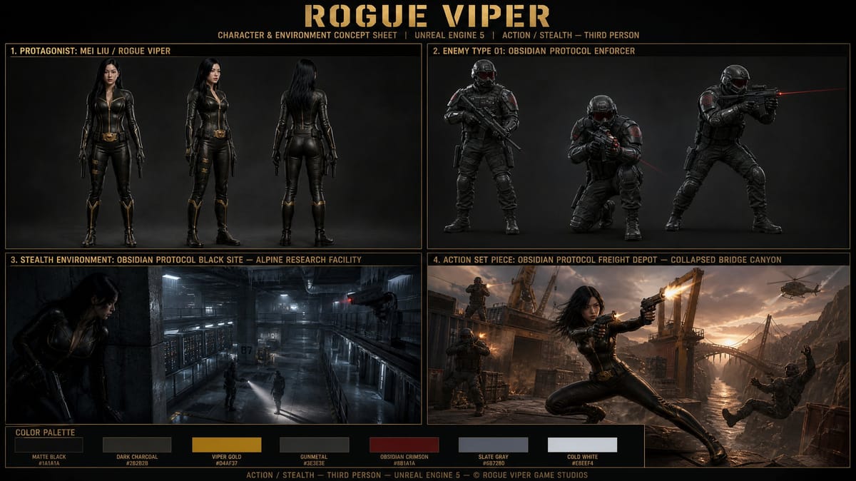 ROGUE VIPER 游戏概念设定板